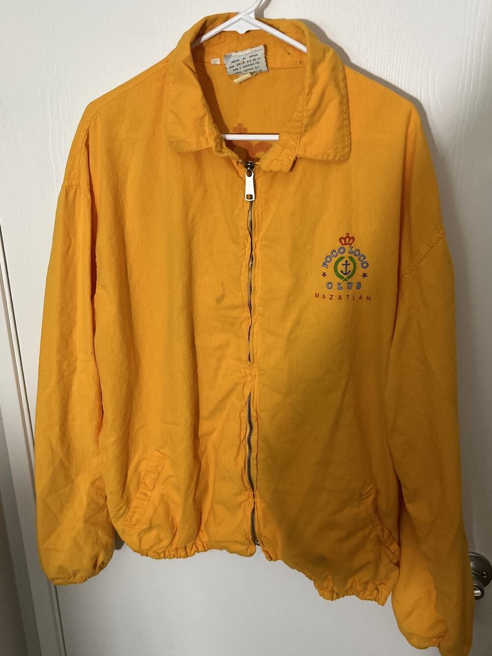 VINTAGE Poco Loco Club Yellow Jacket Size XL